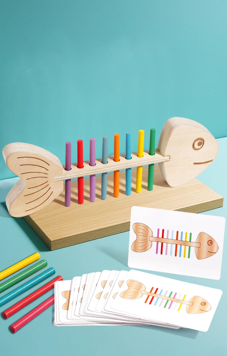 Color Matching Balance Toy – Montessori Wooden Learning Game for Kids