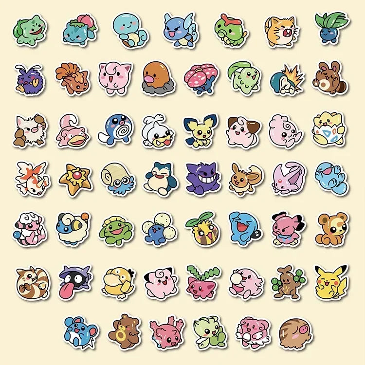 Anime Stickers – 50PCS Waterproof Laptop Phone Cartoon Decals