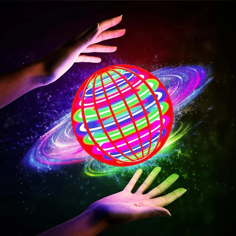 Flying Orb Toy with LED Lights – Spinning UFO Outdoor Toy