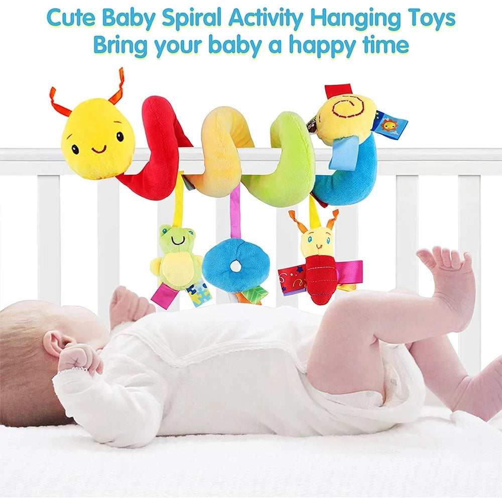 Baby Spiral Hanging Toy Musical Rattle for Crib Stroller & Car Seat