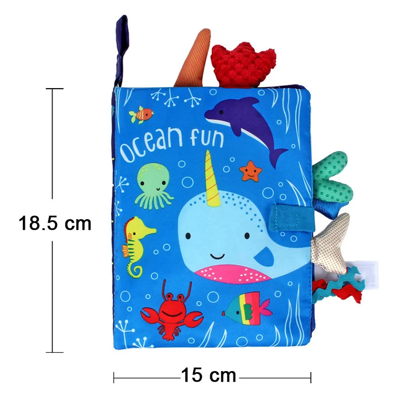 Baby Sensory Book – Soft 3D Touch & Feel Cloth Learning Toy