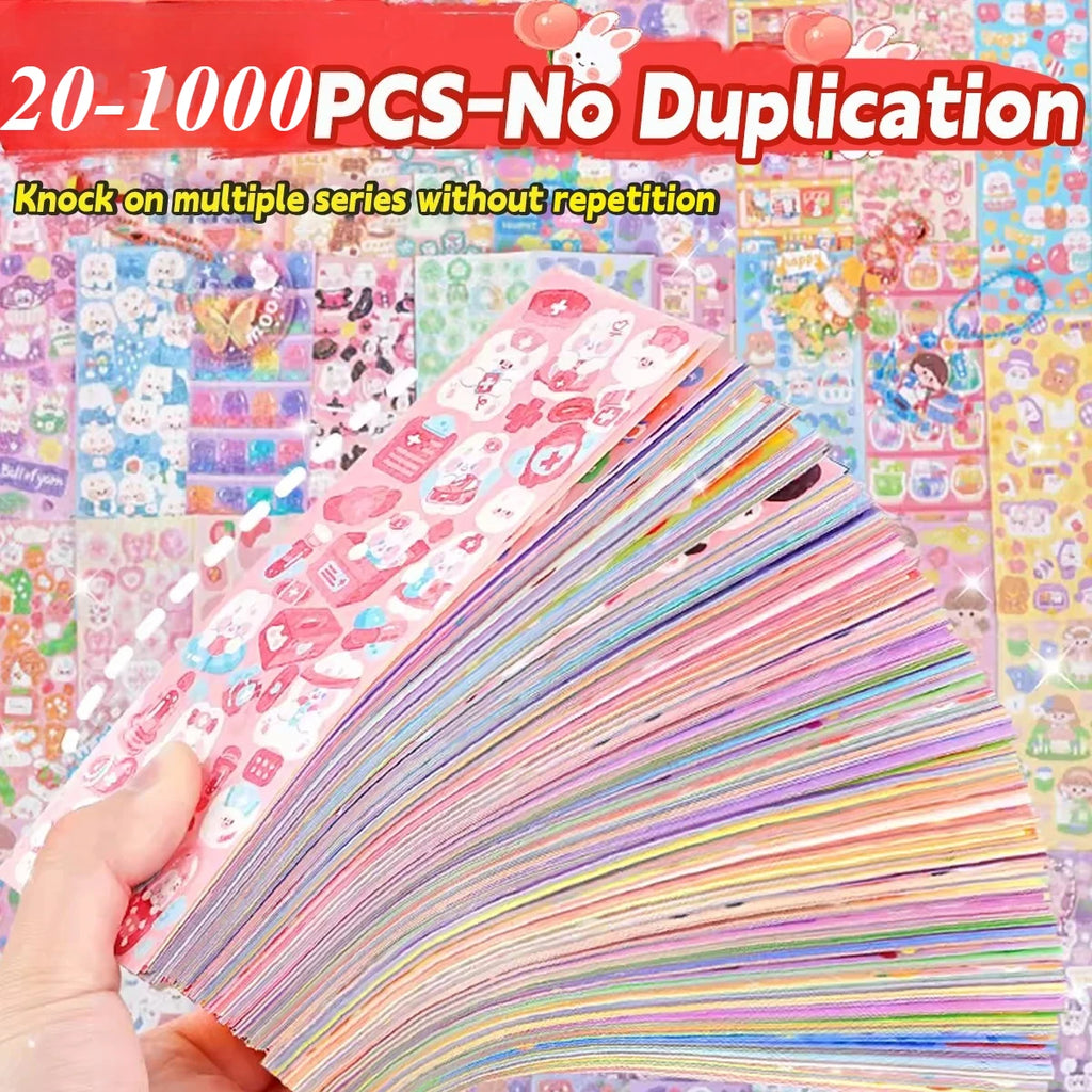 Kawaii Cartoon Stickers – Cute DIY Diary & School Sticker Pack