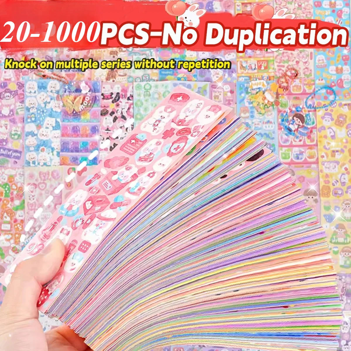 Kawaii Cartoon Stickers – Cute DIY Diary & School Sticker Pack