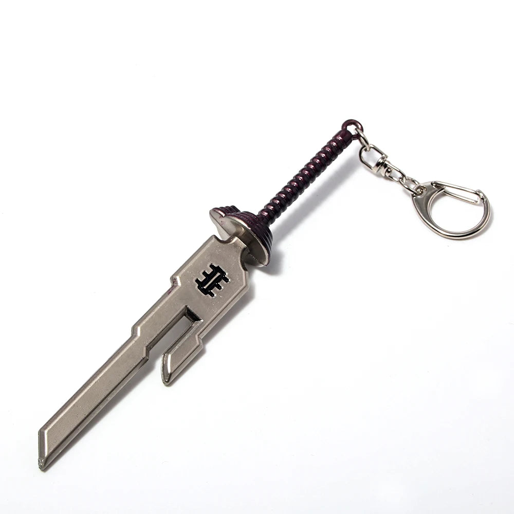 Anime Keychain Metal Sword Pendant Keyring for Collectors & Fans