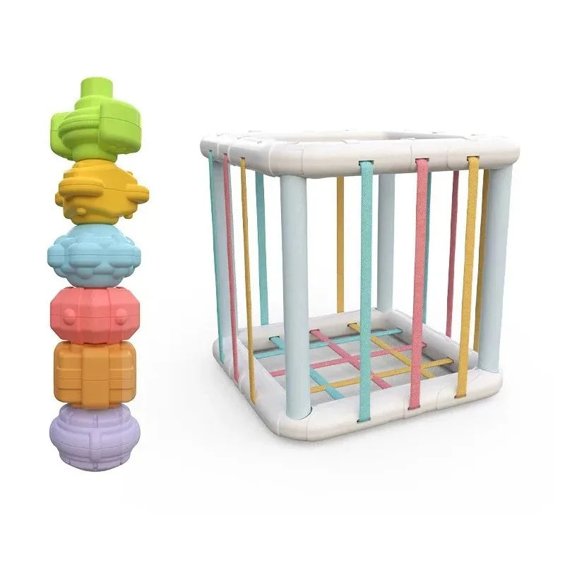 Shape Sorter Toy for Babies – Colorful Sensory Activity Cube