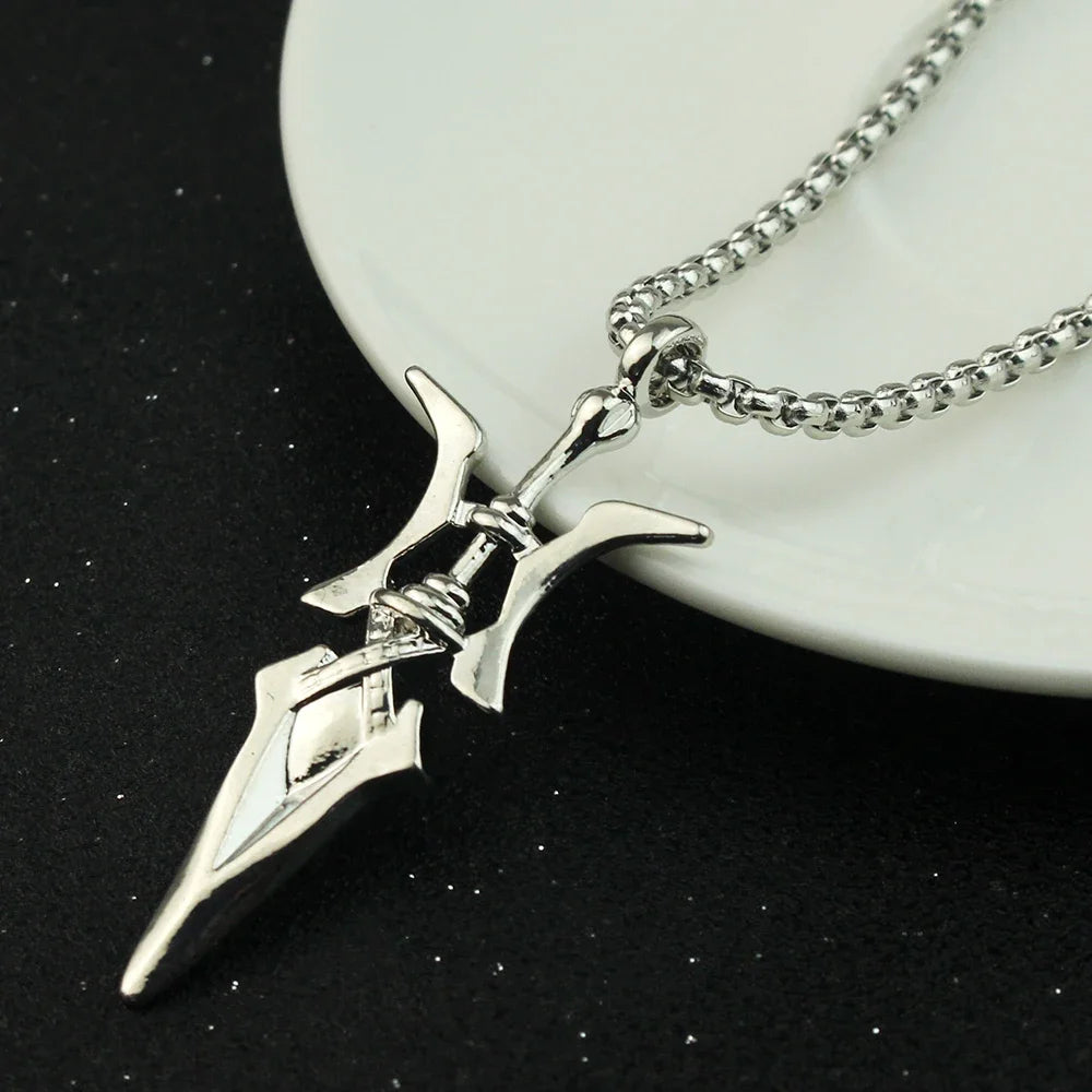 Anime Cosplay Necklace Halberd Pendant