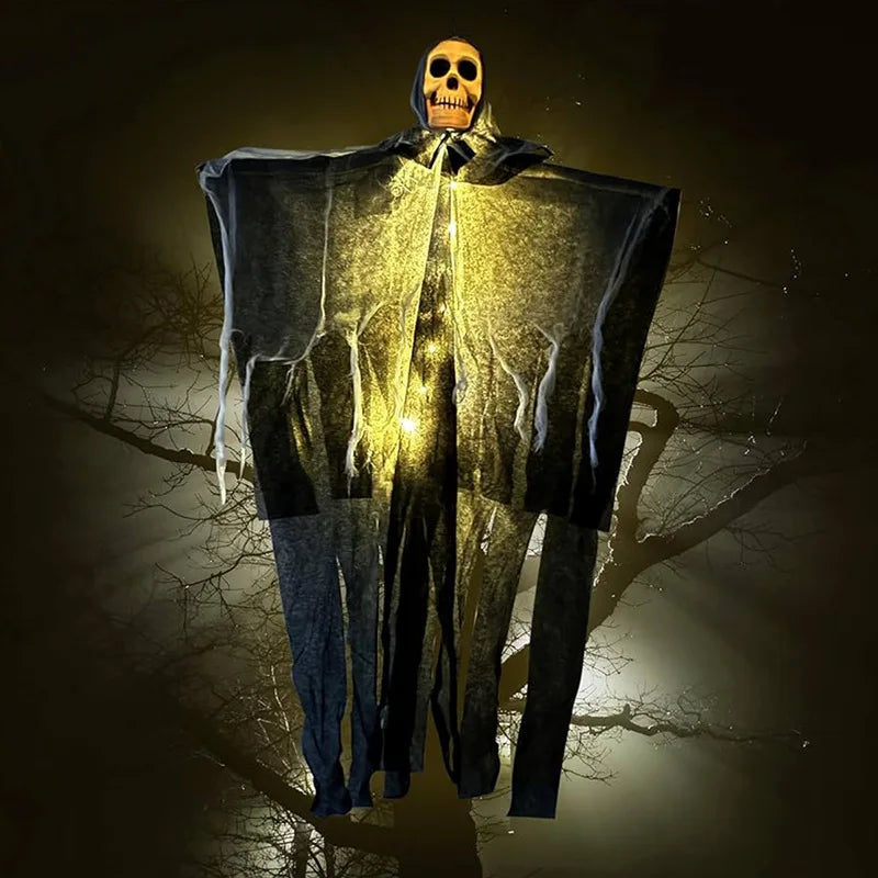 Glowing Halloween Skull Decoration Hanging Ghost for Outdoor Party