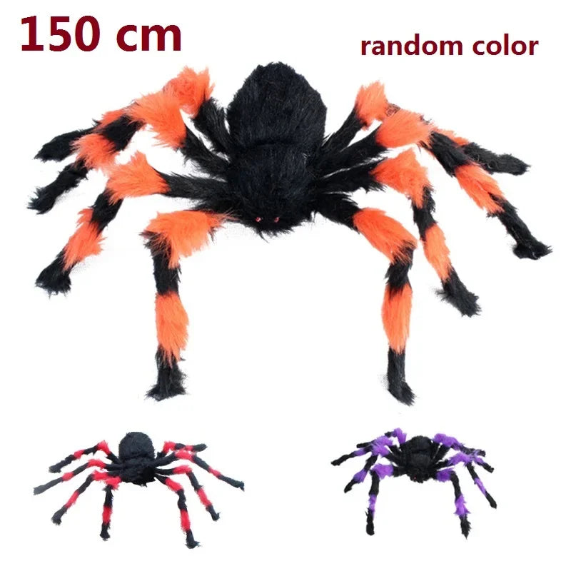 Giant Halloween Spider Outdoor Decoration – Large Spider Web