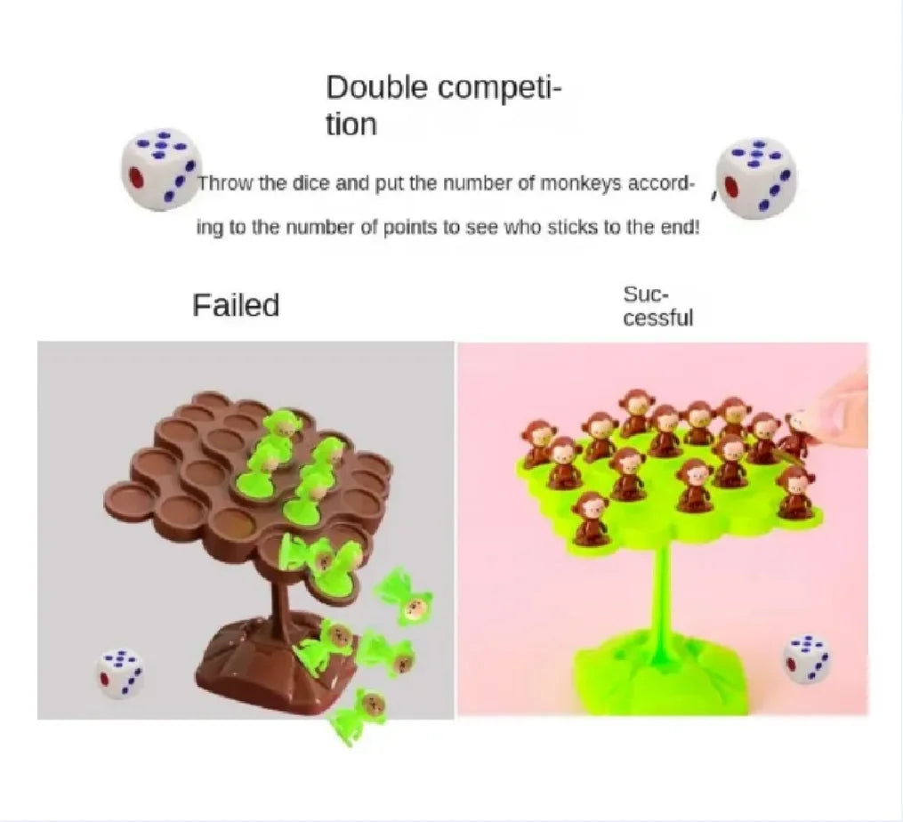 Monkey Balance Game Tree Board Toy for Kids