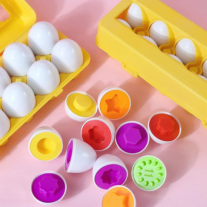 Montessori Egg Puzzle – Shape & Color Matching Toy for Kids