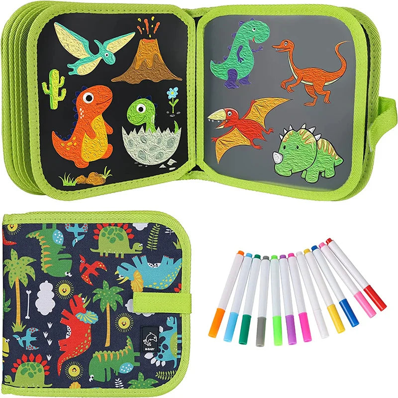 Reusable Drawing Book for Kids – Erasable Doodle Pad with Drawing Pens