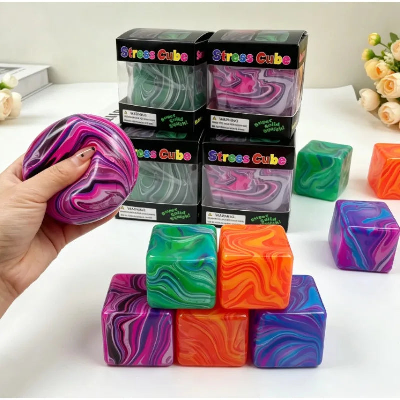 Sensory Stress Relief Toy – Soft Gel Fidget Cube Slow Rebound
