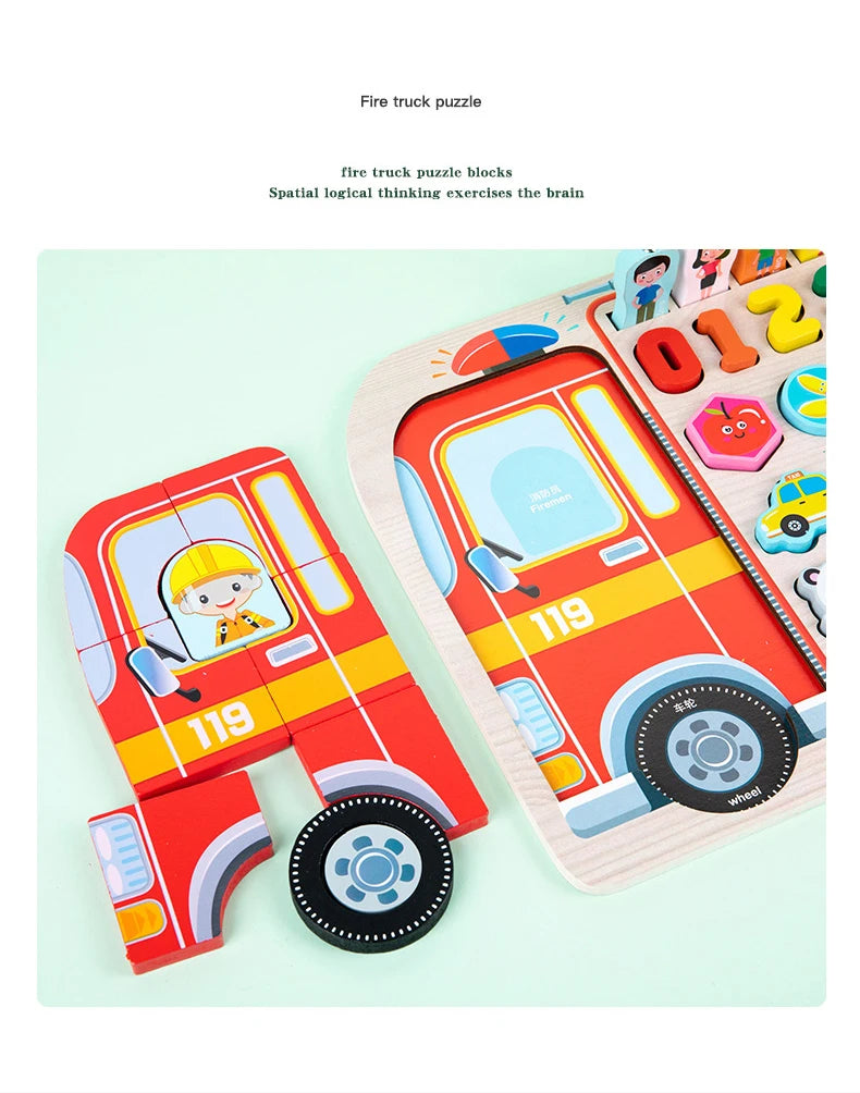 Montessori Busy Board Wooden Educational Activity Toy for Kids
