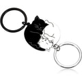 Matching Cat Keychains, 2-Piece Cat Key Ring Set for Couples