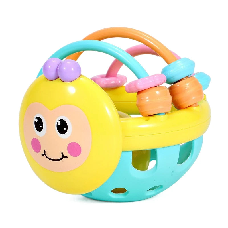 Baby Teething Toy – Soft Silicone Sensory Grasping Ball Rattle