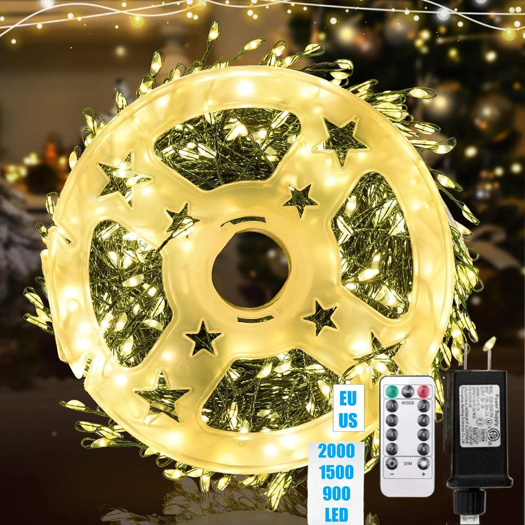 LED Firecracker String Lights 900 LEDs with Remote Control
