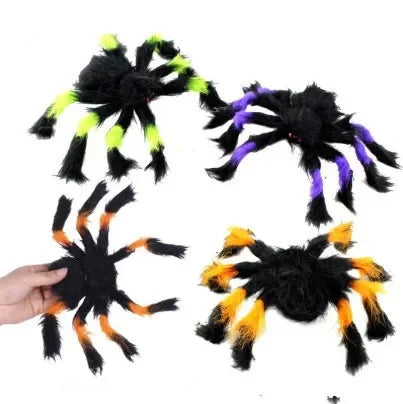 Giant Halloween Spider Outdoor Decoration – Large Spider Web