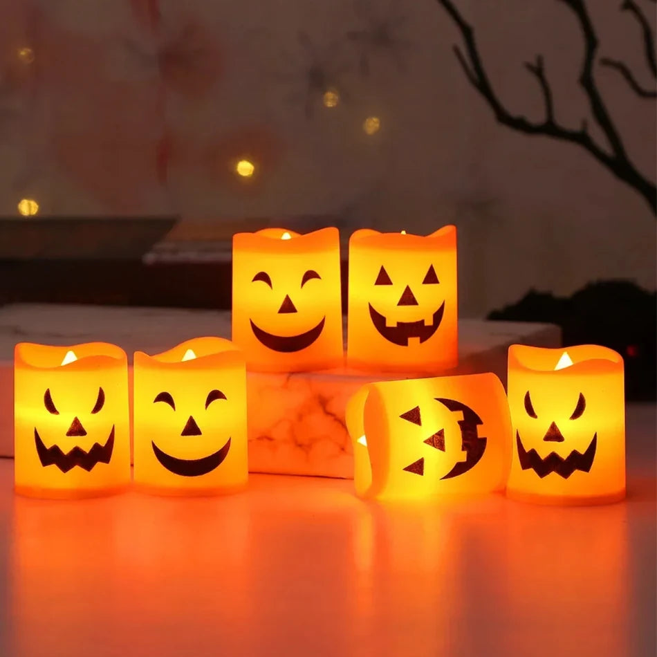 Halloween Pumpkin Lantern Skull Face Light for Party & Home Decor