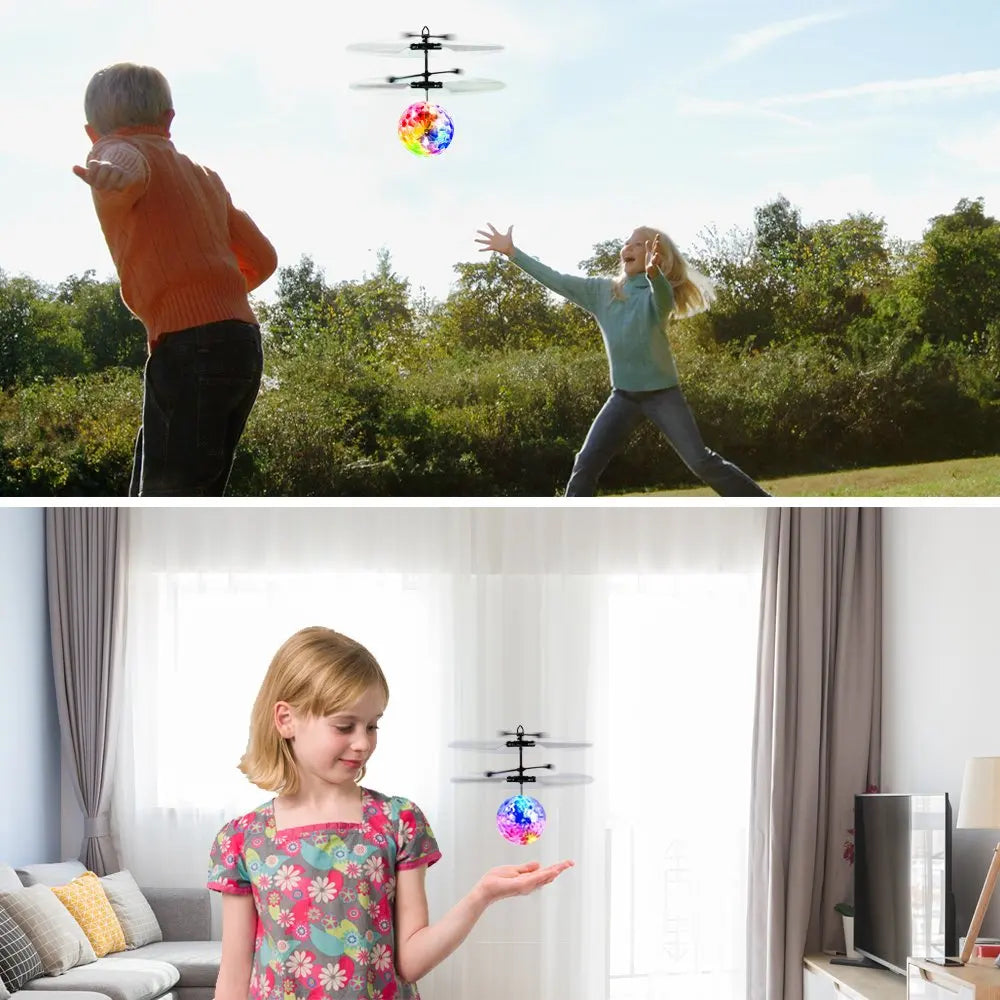 RC Flying Ball Toy with LED Lights