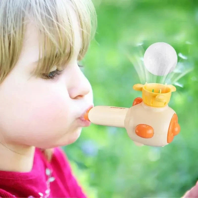Montessori Sensory Toy 3-in-1 Blowing Floating Ball & Whistle Game