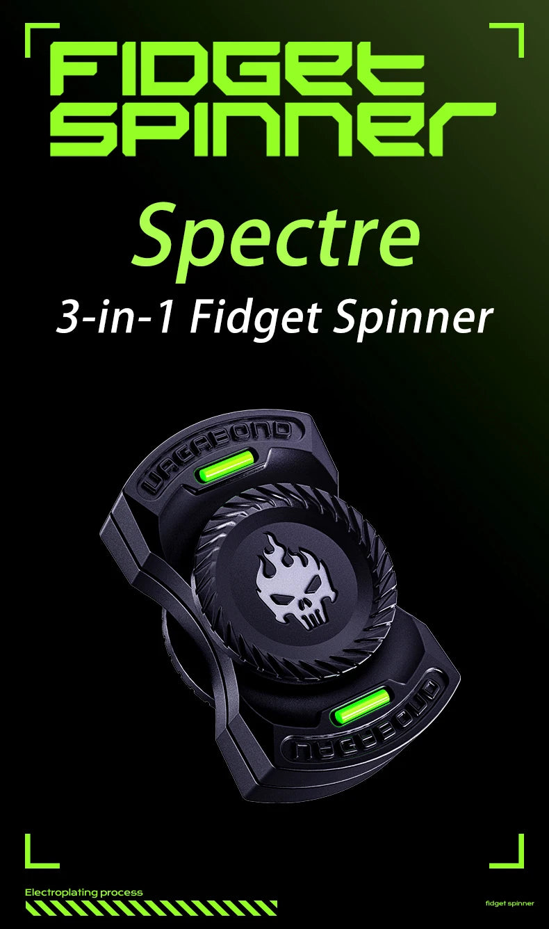 3-in-1 Fidget Toy – Magnetic Spinner & Push Button Gadget