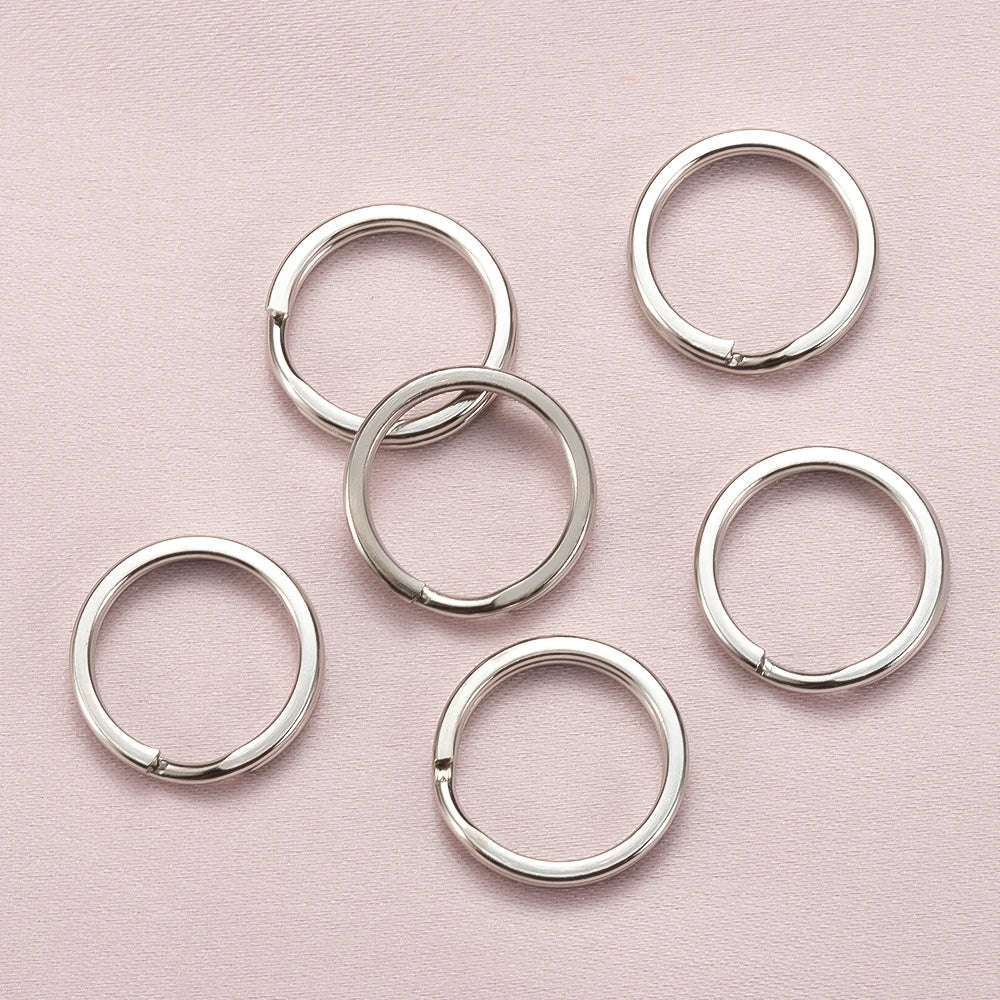 Metal Key Rings, 20pcs Round Split Rings for DIY Keychains & Jewelry