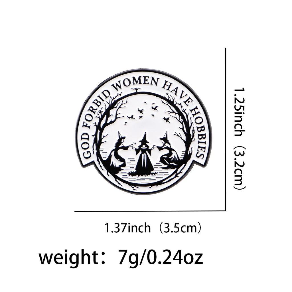 Witch Enamel Pin – Halloween Lapel Accessory for Backpacks & Clothing
