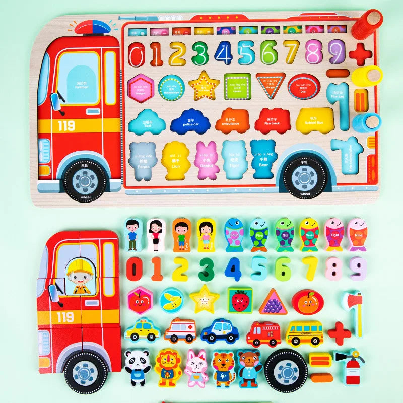 Montessori Busy Board Wooden Educational Activity Toy for Kids