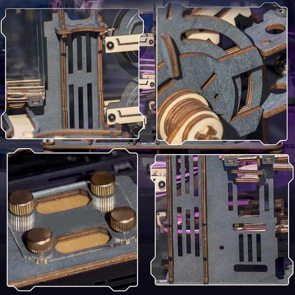 3D Wooden Puzzle Marble Run – Mechanical Model Building Kit