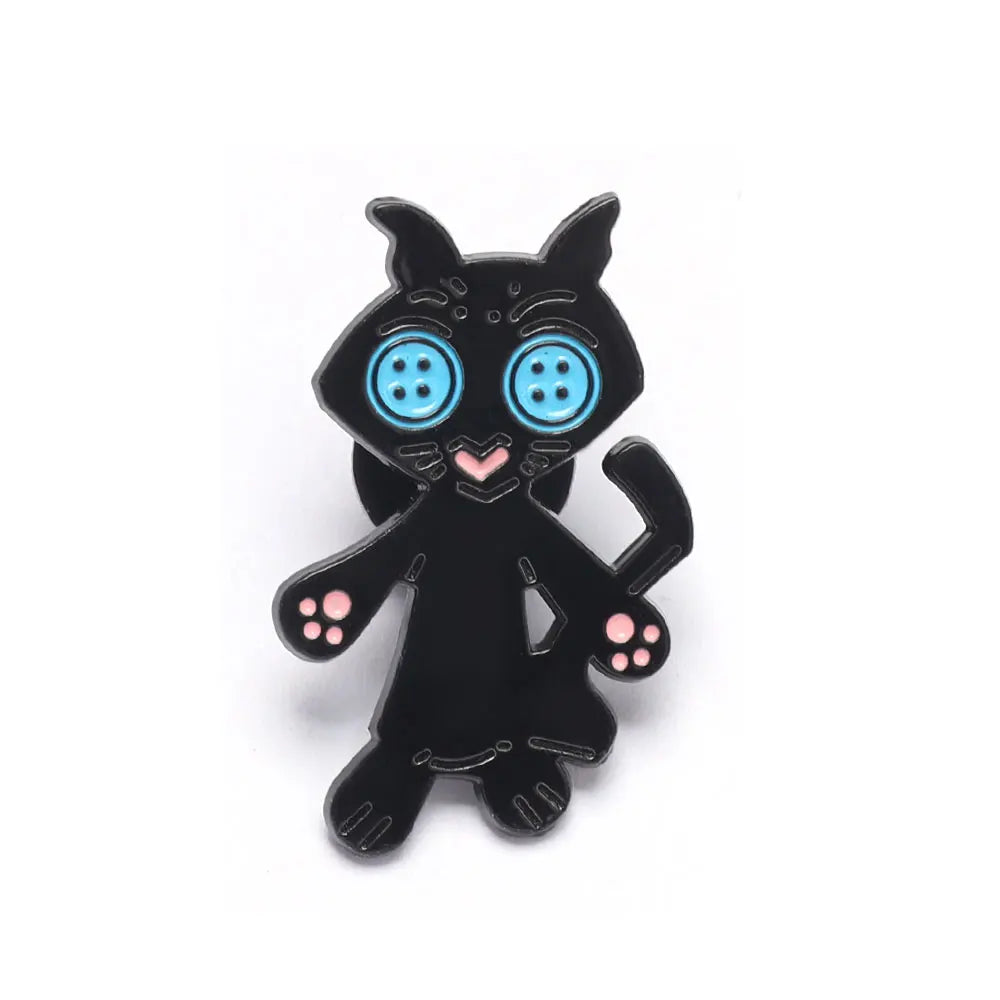 Horror Character Enamel Pin – Gothic Halloween Lapel Brooch