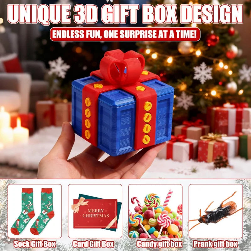 Screw Puzzle Gift Box, 3.15 Inch Money Puzzle Box for Holidays