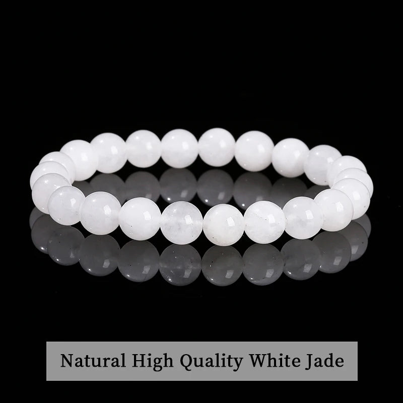 Natural Stone Bead Bracelet – Crystal & Agate Jewelry