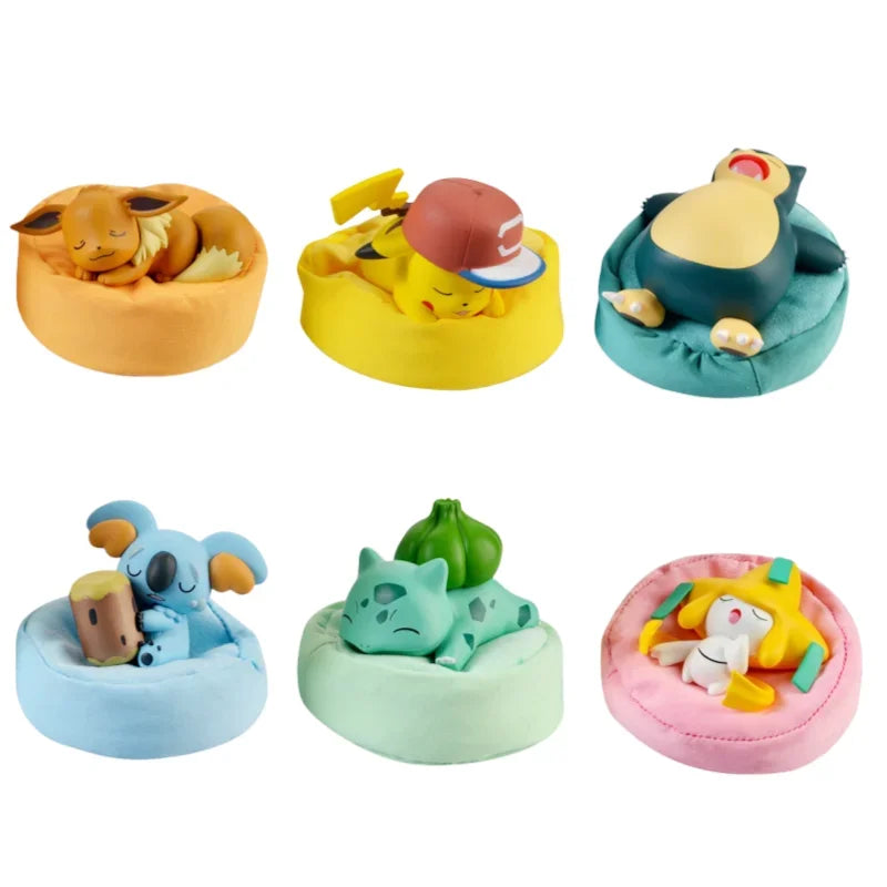 Anime Sleeping Figures – 6-Piece PVC Character Set