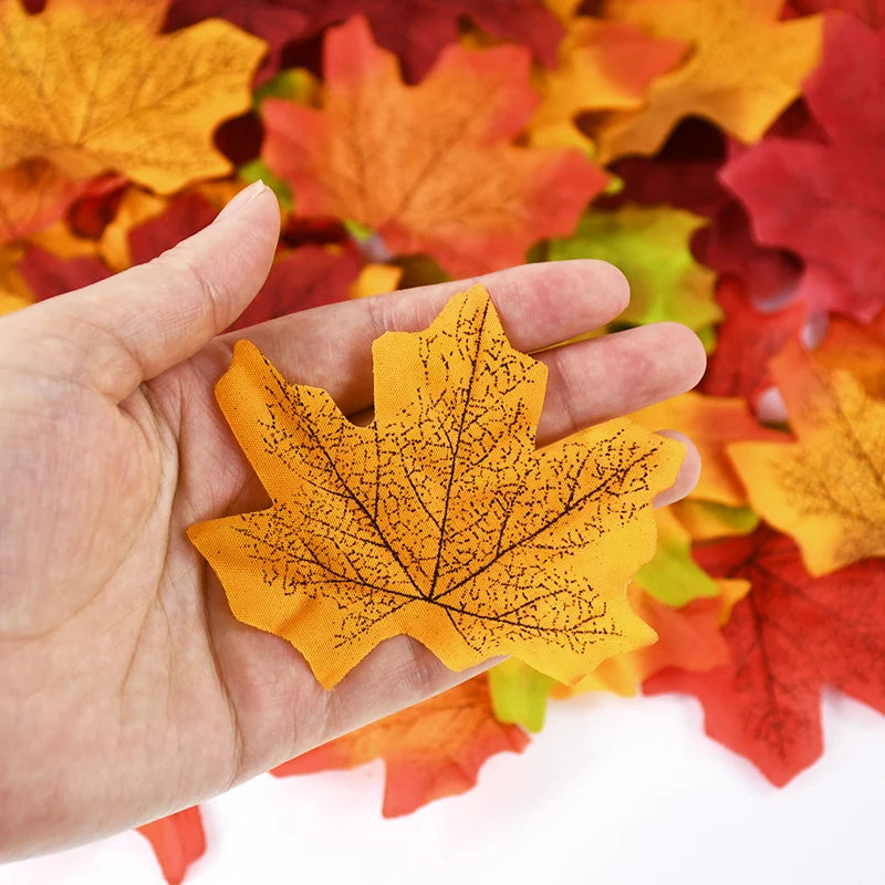 Artificial Maple Leaves Silk Fall Leaf Decorations for Home & Party