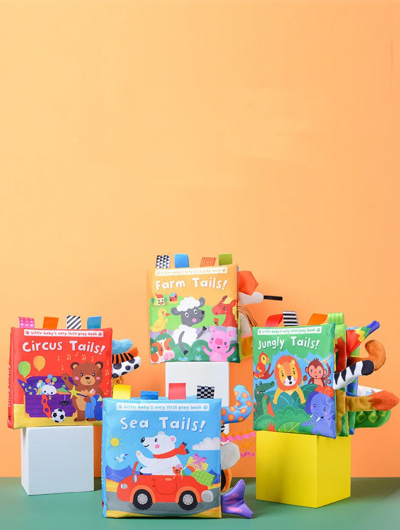 Baby Sensory Cloth Book Montessori Animal Activity Toy