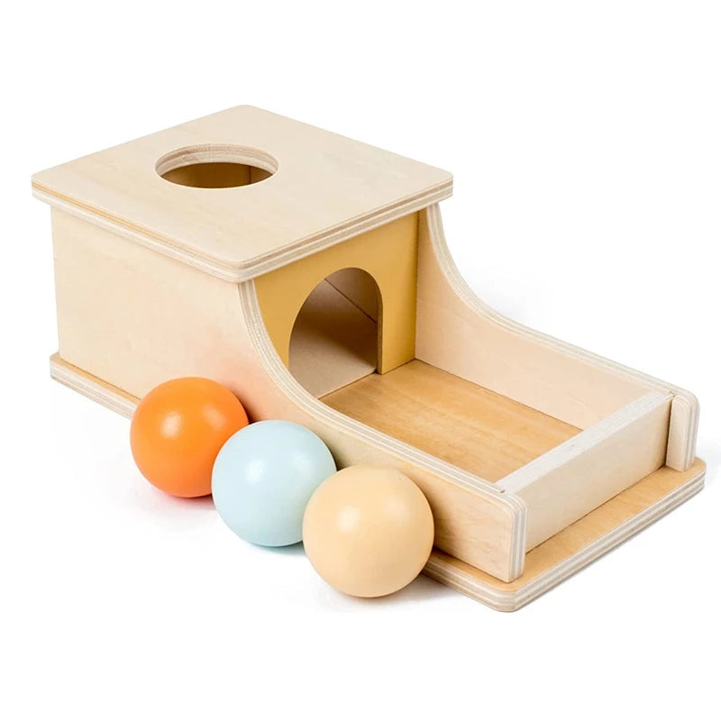 Montessori Wooden Toy – Ball Drop Learning Game for Kids