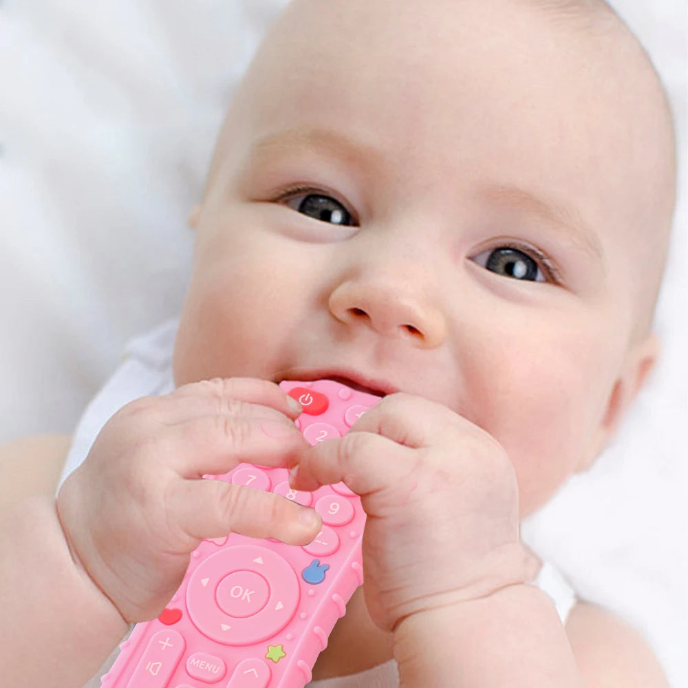 Silicone Baby Teether – TV Remote Shape Sensory Chew Toy