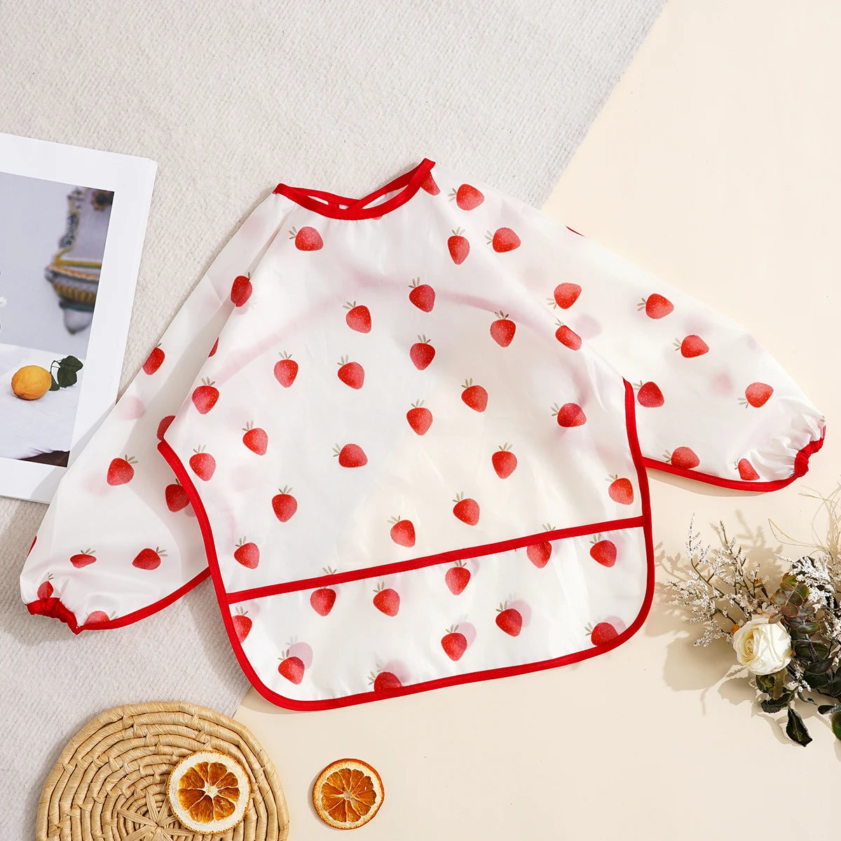 Long Sleeve Baby Bib – Waterproof Washable Feeding Bib for Toddlers