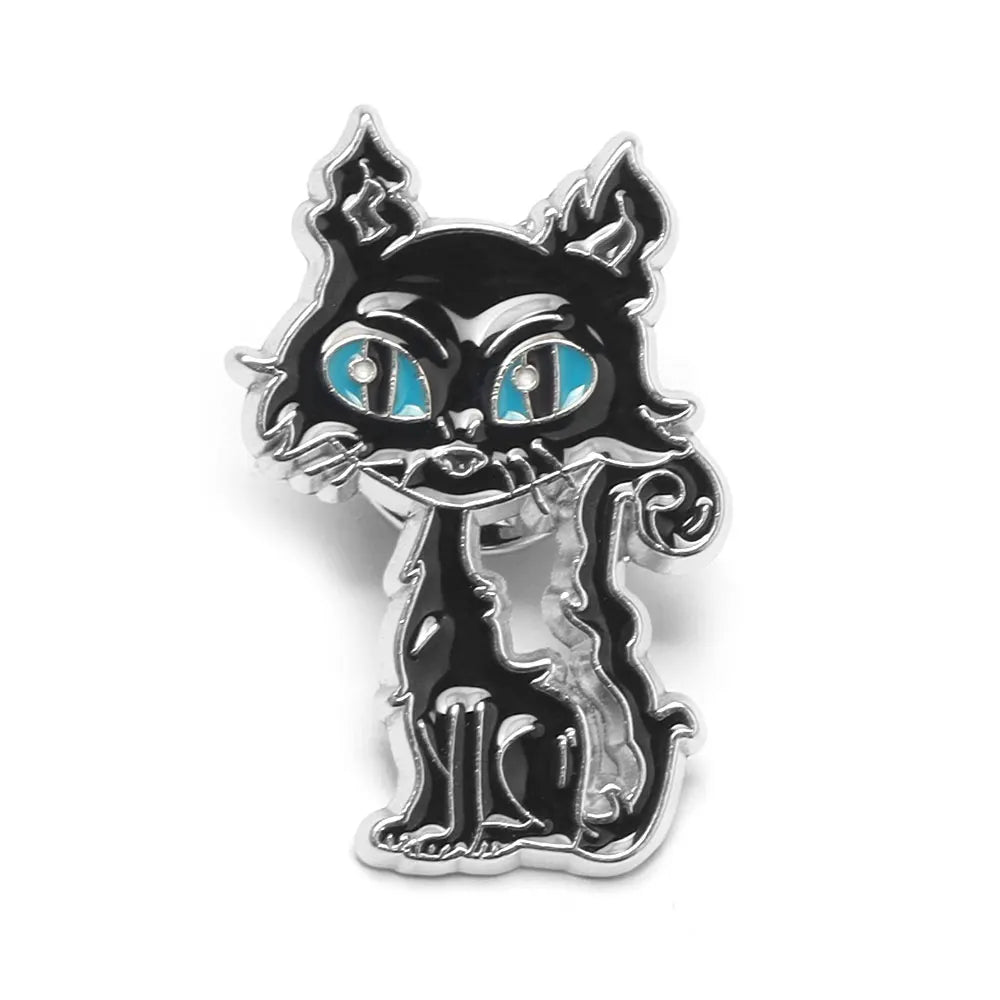 Horror Character Enamel Pin – Gothic Halloween Lapel Brooch