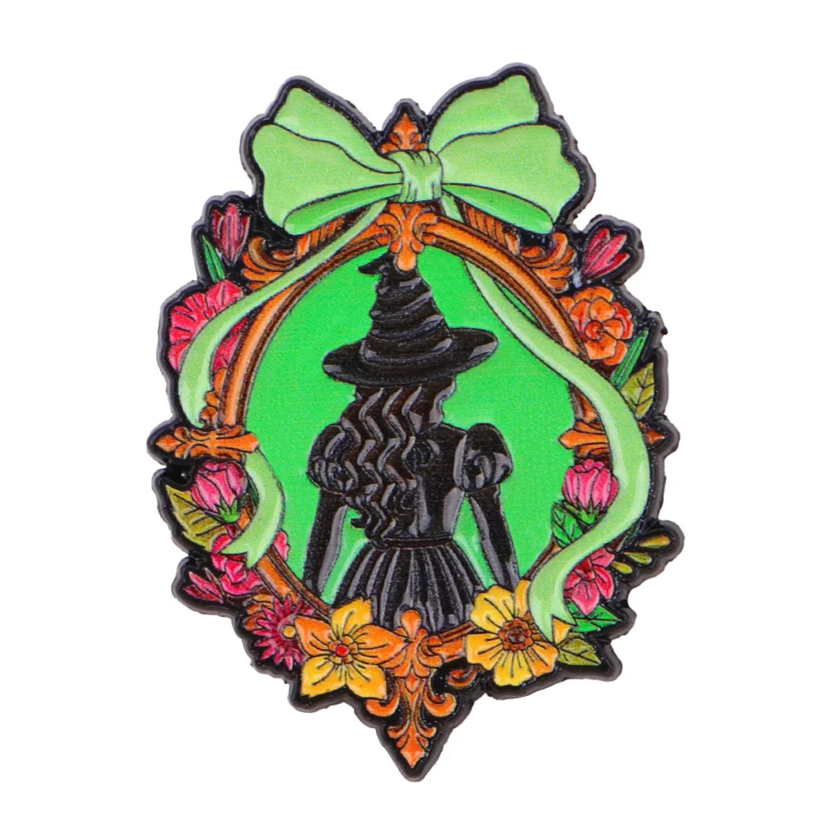 Witch Enamel Pin – Halloween Lapel Accessory for Backpacks & Clothing