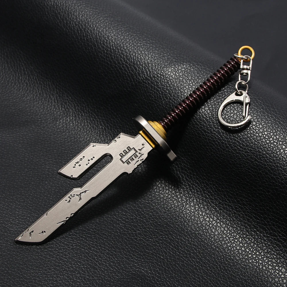 Anime Keychain Metal Sword Pendant Keyring for Collectors & Fans