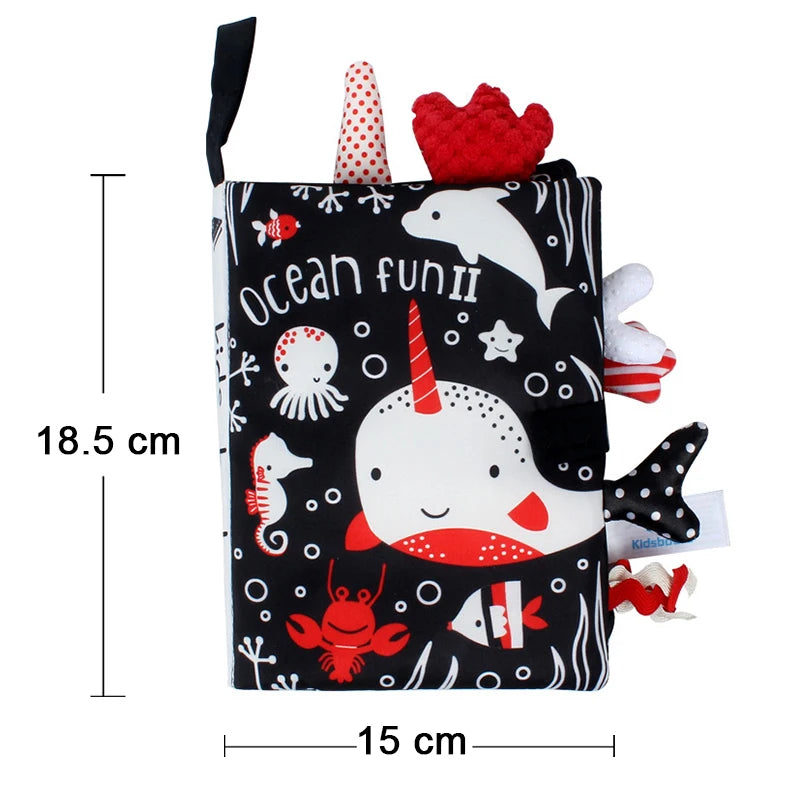 Baby Sensory Book – Soft 3D Touch & Feel Cloth Learning Toy