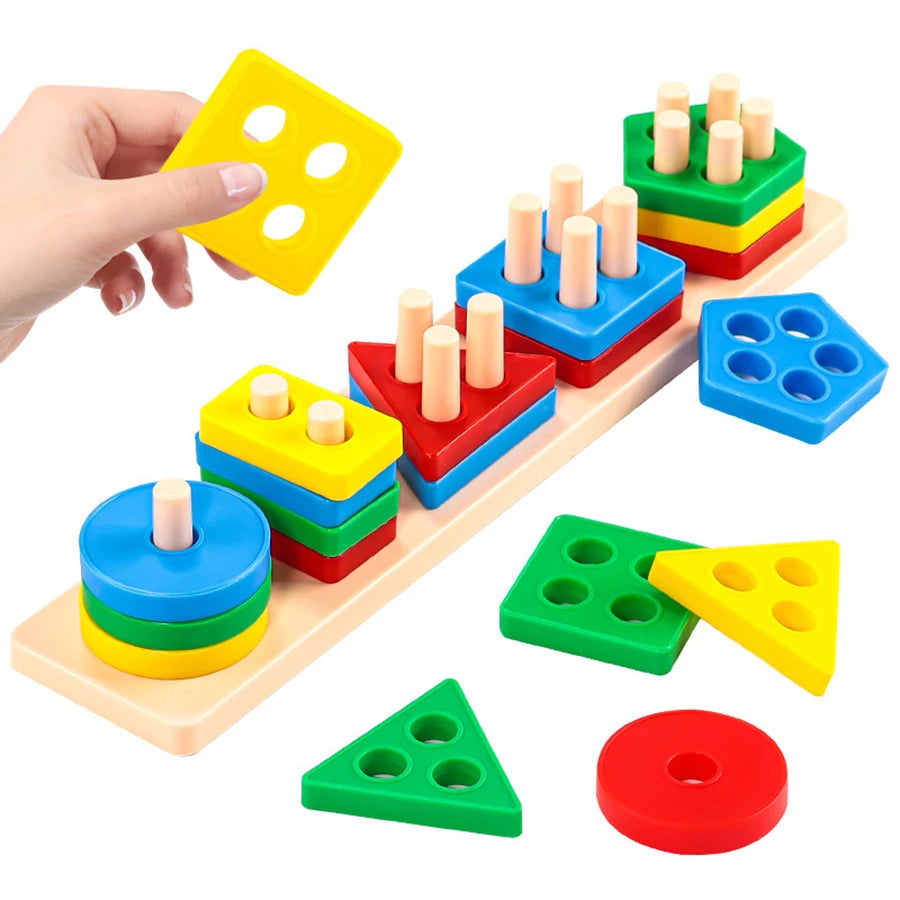 Geometric Building Blocks Set for Toddlers – Early Learning Toy
