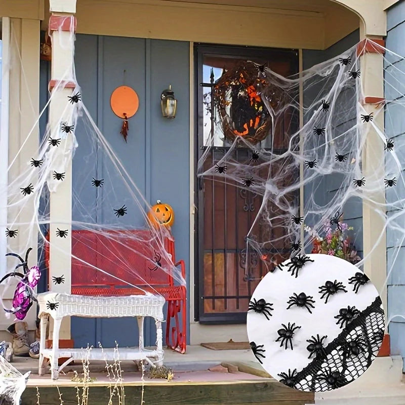 Halloween Spider Decorations – Realistic Mini Plastic Spiders for Parties