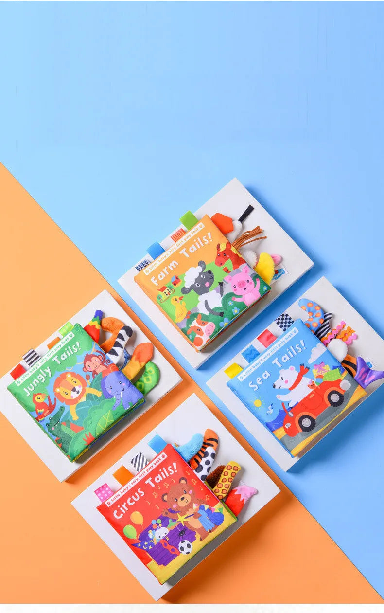 Baby Sensory Cloth Book Montessori Animal Activity Toy