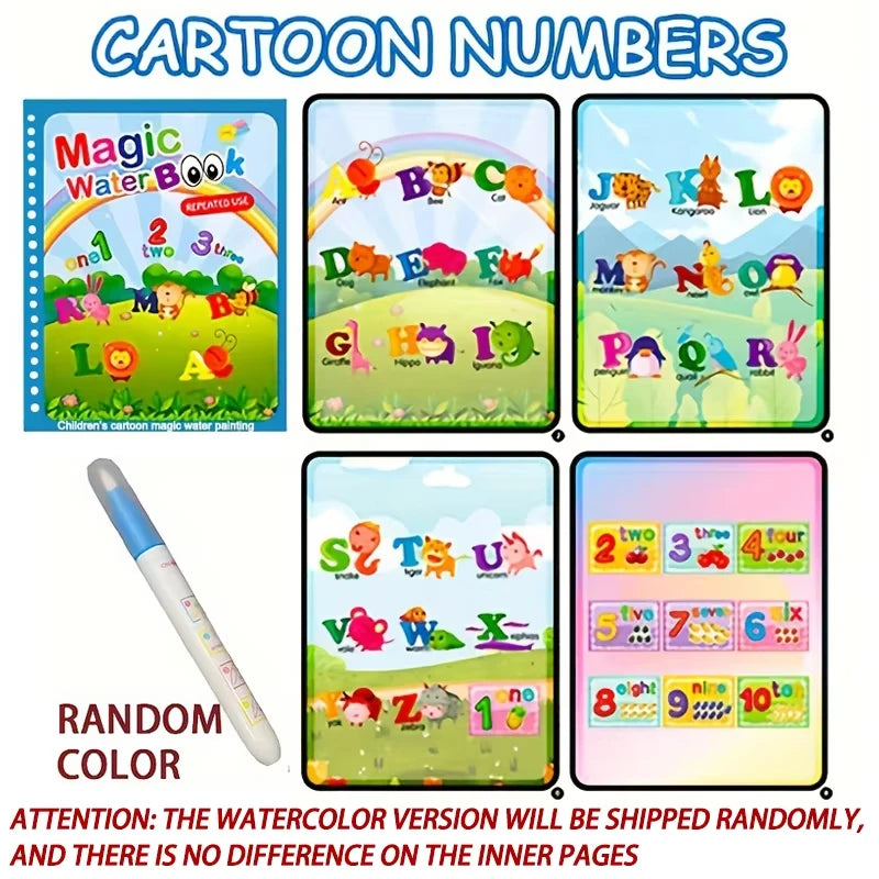 Reusable Water Coloring Book – Magic Drawing Book for Kids