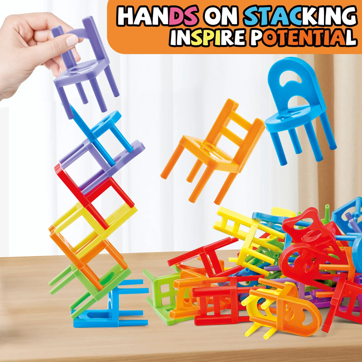 Stacking Chair Toy – Interactive Balance Building Game for Kids