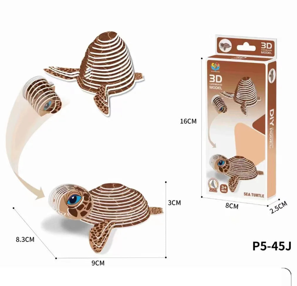 3D Dinosaur Puzzle DIY Paper Animal Model Assembly Toy