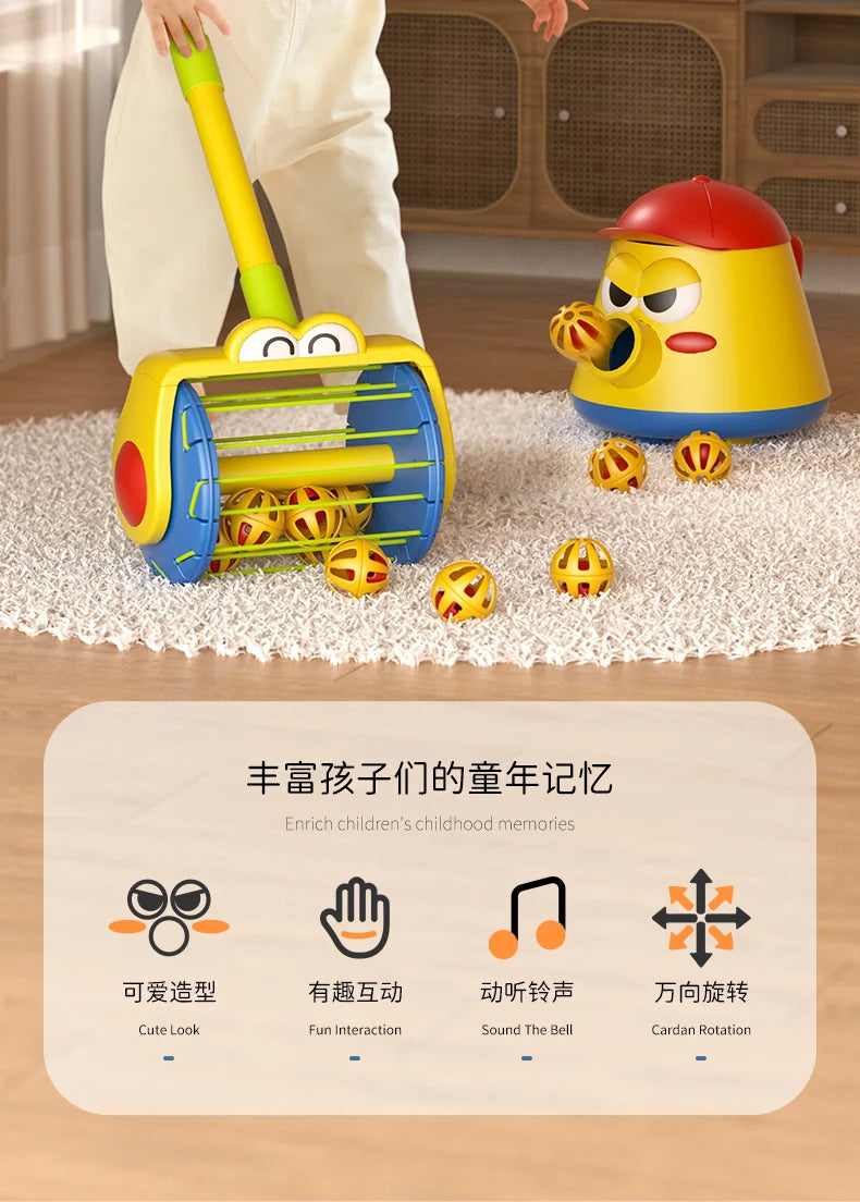 Ball Launcher Toy, Interactive Catching & Coordination Game