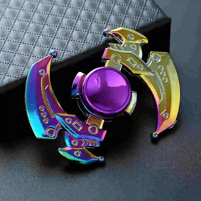 Metal Fidget Spinner – Rainbow Color Finger Hand Spinner Toy